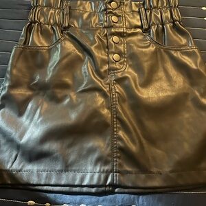 #24 Ci Sono Brown Tan Ruched Pencil Mini Skirt